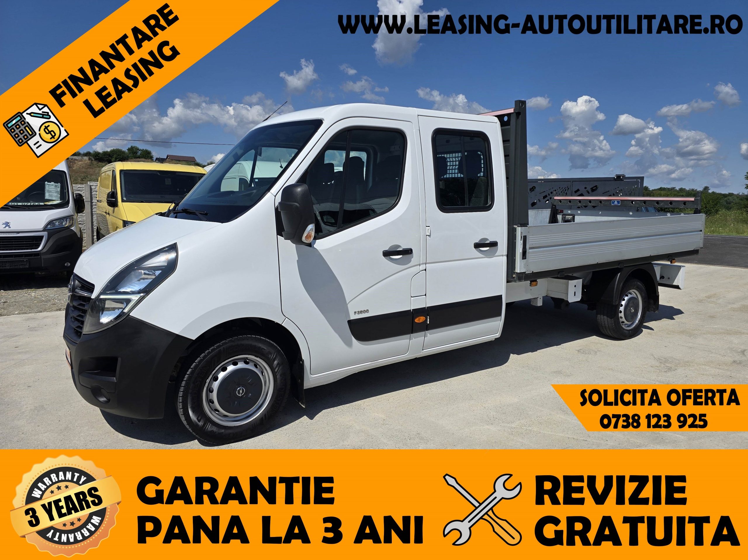 OPEL NEW MOVANO DOKA 7 LOCURI+BENA L=3.20m