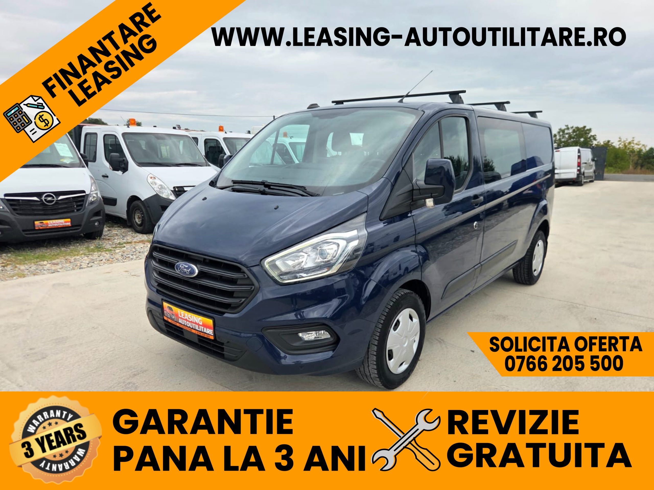 FORD TRANSIT CUSTOM DOKA 6 LOCURI+DUBA MIXT