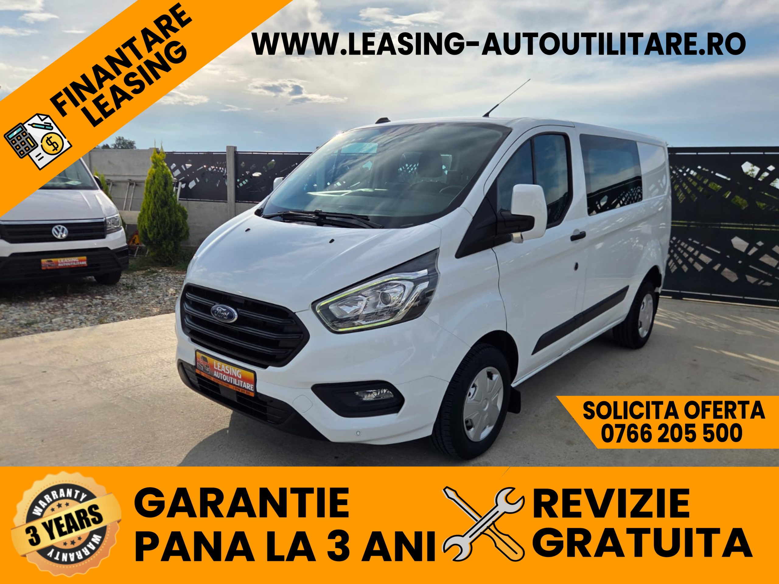 FORD TRANSIT CUSTOM DOKA 5 LOCURI+DUBA MIXT